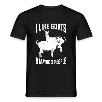 goat - Men's T-Shirt - black - Front - AI Model Male 178 light (178cm)