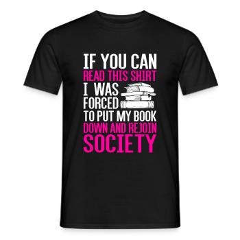 books - Heren T-shirt - zwart - Voor - AI Model Male 178 light (178cm)