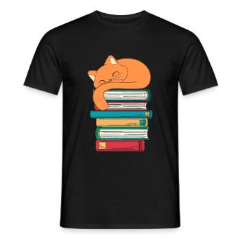 Buch Mieze - Männer T-Shirt - Schwarz - Vorne - AI Model Male 178 light (178cm)