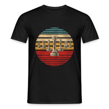 Sport d'échecs rétro - T-shirt homme - noir - Devant - AI Model Male 178 light (178cm)