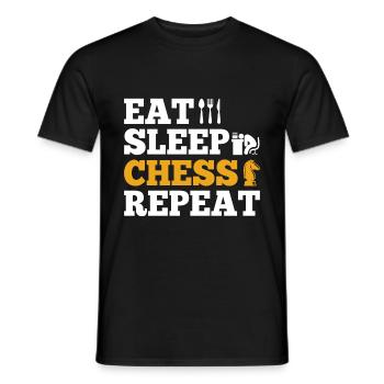 Schach - Männer T-Shirt - Schwarz - Vorne - AI Model Male 178 light (178cm)