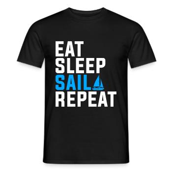 Voilier - T-shirt homme - noir - Devant - AI Model Male 178 light (178cm)