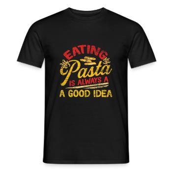 Pasta - Männer T-Shirt - Schwarz - Vorne - AI Model Male 178 light (178cm)