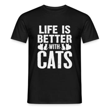 Chat - T-shirt homme - noir - Devant - AI Model Male 178 light (178cm)