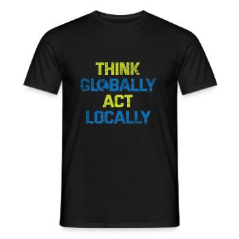 Le changement climatique - T-shirt homme - noir - Devant - AI Model Male 178 light (178cm)
