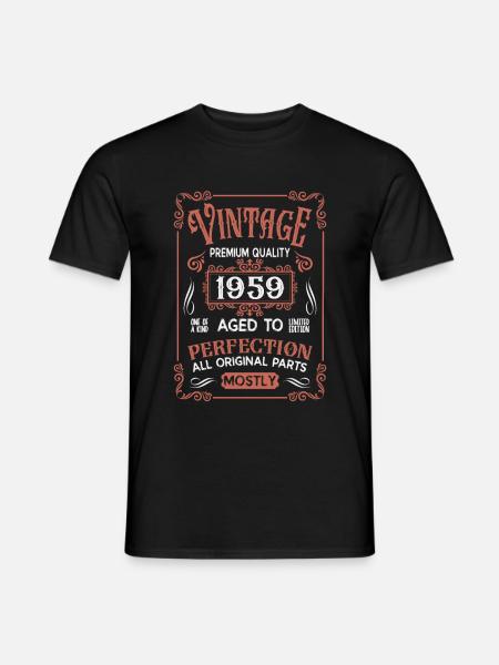 Birthday born in 1959 - Men's T-Shirt - black