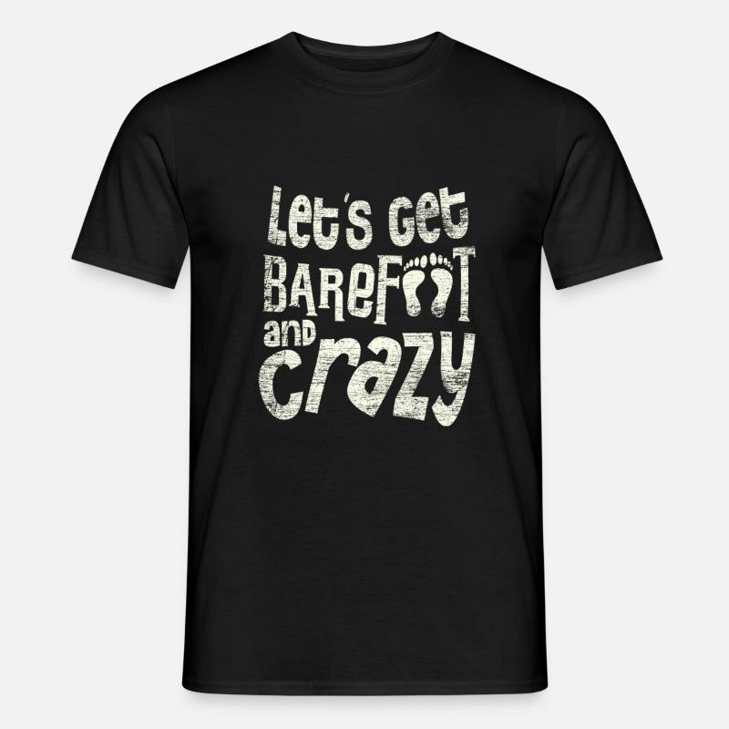 Barfuß - Männer T-Shirt - Schwarz