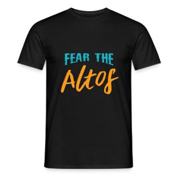 Choir alto singer - Men's T-Shirt - black - Front - AI Model Male 178 light (178cm)