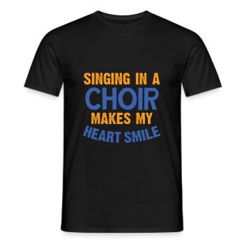 Chor Sänger Singen - Männer T-Shirt - Schwarz - Vorne - AI Model Male 178 light (178cm)
