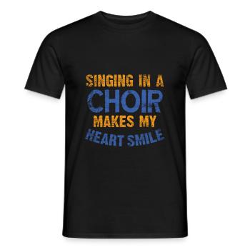 Chant choral - T-shirt homme - noir - Devant - AI Model Male 178 light (178cm)