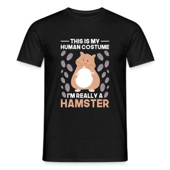 Hamster - Männer T-Shirt - Schwarz - Vorne - AI Model Male 178 light (178cm)