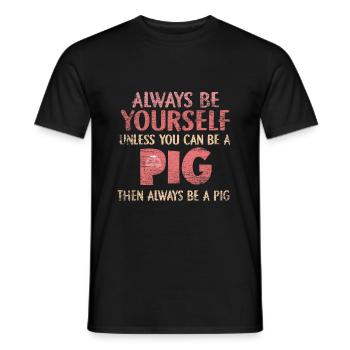 Porc - T-shirt homme - noir - Devant - AI Model Male 178 light (178cm)