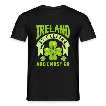 Irlande - T-shirt homme - noir - Devant - AI Model Male 178 light (178cm)