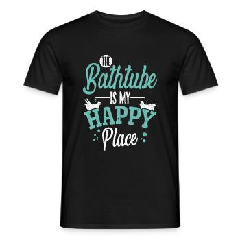 Bath tub bathroom bath - Men's T-Shirt - black - Front - AI Model Male 178 light (178cm)