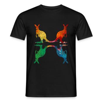 Kangourou Australie - T-shirt homme - noir - Devant - AI Model Male 178 light (178cm)