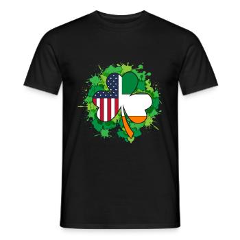 Cadeau Irlande - T-shirt homme - noir - Devant - AI Model Male 178 light (178cm)