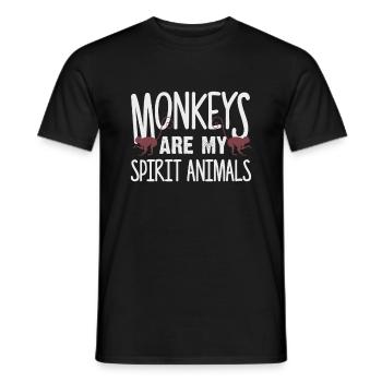 singe - T-shirt homme - noir - Devant - AI Model Male 178 light (178cm)