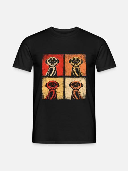 Suricate mignon animal afrique - T-shirt homme - noir