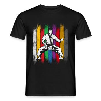 karaté - T-shirt homme - noir - Devant - AI Model Male 178 light (178cm)