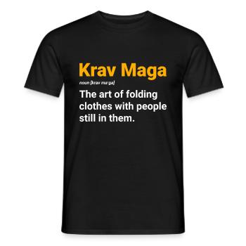 Krav Maga athlete gift - Men's T-Shirt - black - Front - AI Model Male 178 light (178cm)