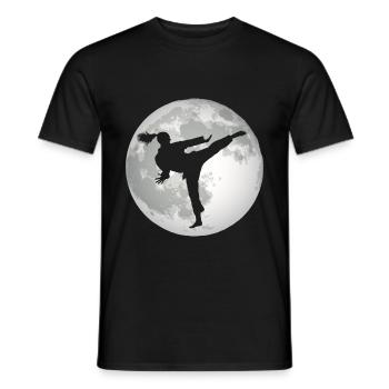 Taekwondo girl - Men's T-Shirt - black - Front - AI Model Male 178 light (178cm)