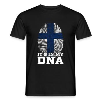 Finland DNA - Männer T-Shirt - Schwarz - Vorne - AI Model Male 178 light (178cm)