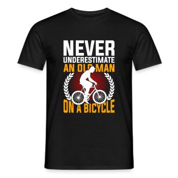 Fahrrad Alter Mann - Männer T-Shirt - Schwarz - Vorne - AI Model Male 178 light (178cm)