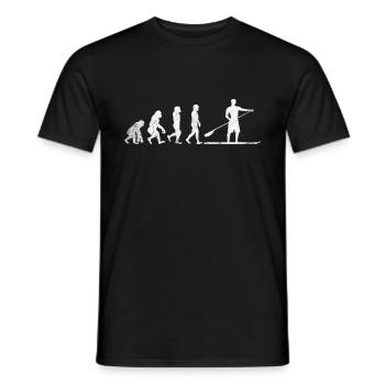 SUP evolution - Men's T-Shirt - black - Front - AI Model Male 178 light (178cm)