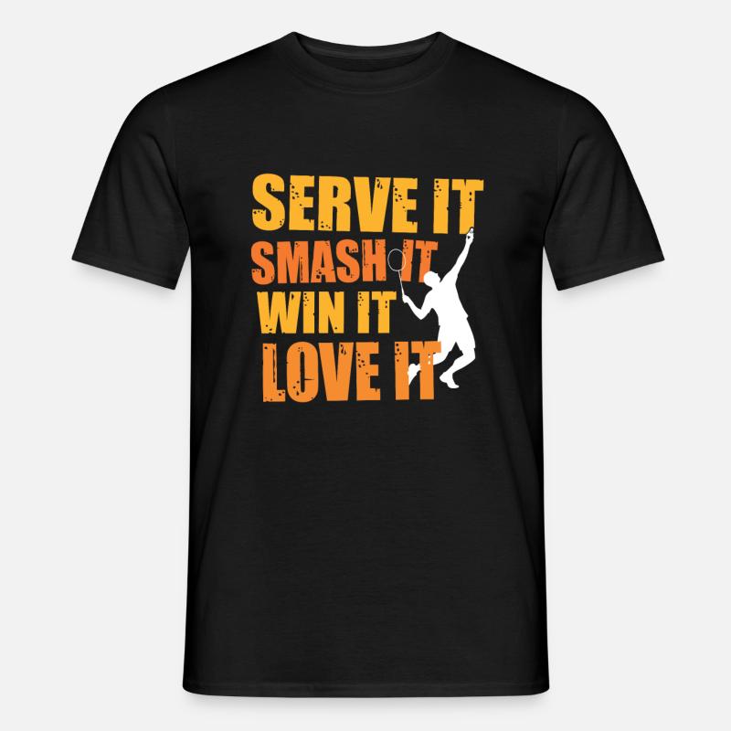 Badminton - Männer T-Shirt - Schwarz