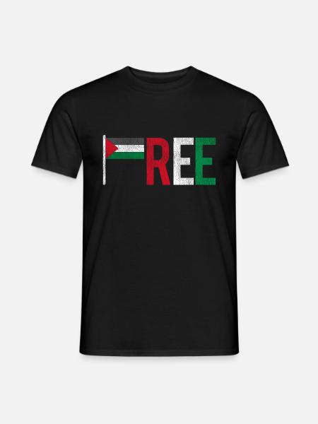 Palestine freedom - Men's T-Shirt - black