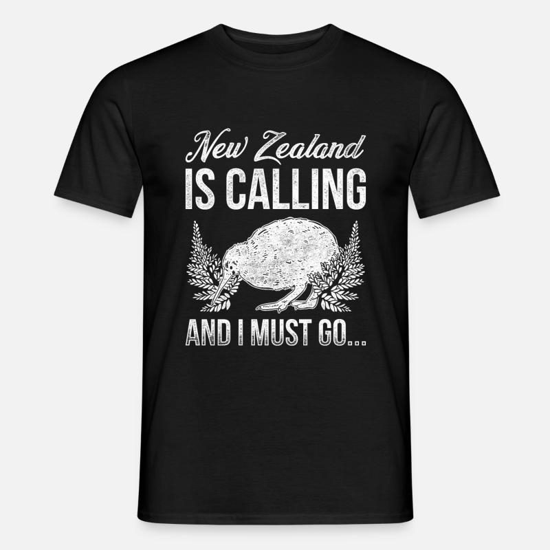 Neuseeland Kiwi - Männer T-Shirt - Schwarz