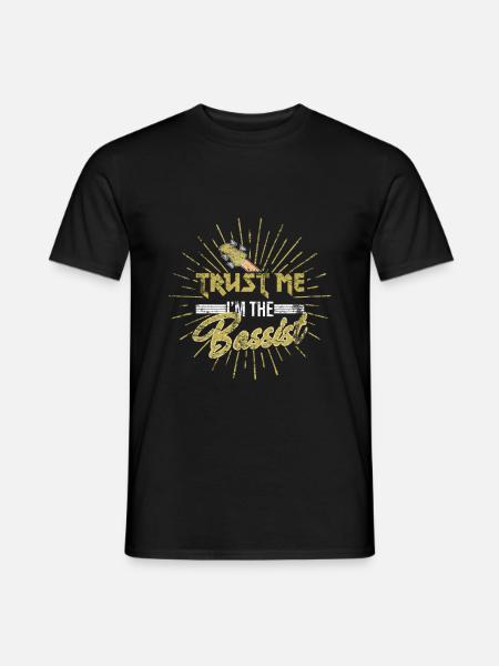 Bass player music guitar - Men's T-Shirt - black