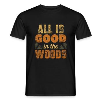 Wald - Männer T-Shirt - Schwarz - Vorne - AI Model Male 178 light (178cm)