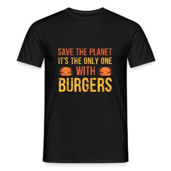 Burger - T-shirt homme - noir - Devant - AI Model Male 178 light (178cm)