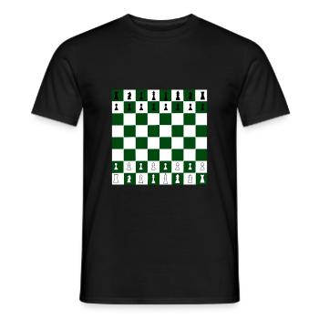 Chess chess board game of chess - Men's T-Shirt - black - Front - AI Model Male 178 light (178cm)