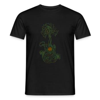 Arbre de guitare - T-shirt homme - noir - Devant - AI Model Male 178 light (178cm)