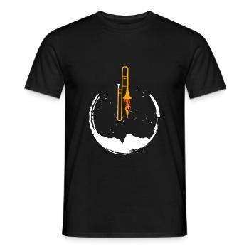Posaune Mondlicht - Männer T-Shirt - Schwarz - Vorne - AI Model Male 178 light (178cm)