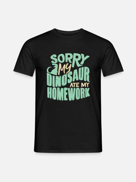 dinosaure - T-shirt homme - noir