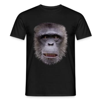 Monkey face costume funny animal monkey gift - Men's T-Shirt - black - Front - AI Model Male 178 light (178cm)