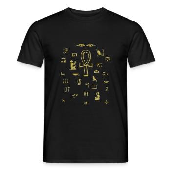 Egypt hieroglyph - Men's T-Shirt - black - Front - AI Model Male 178 light (178cm)
