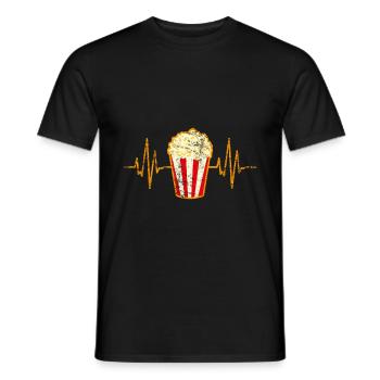 Coeur de pop-corn - T-shirt homme - noir - Devant - AI Model Male 178 light (178cm)