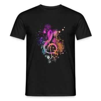 Clef composer - Men's T-Shirt - black - Front - AI Model Male 178 light (178cm)