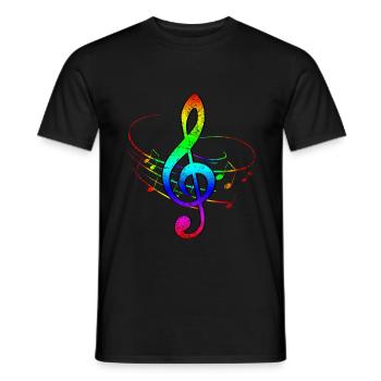 Musicien Clef - T-shirt homme - noir - Devant - AI Model Male 178 light (178cm)