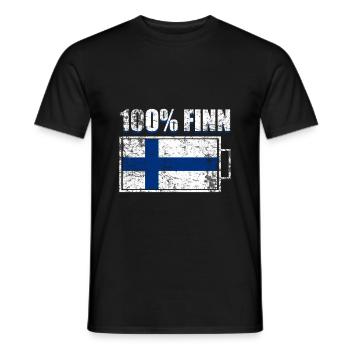 Finlande - T-shirt homme - noir - Devant - AI Model Male 178 light (178cm)