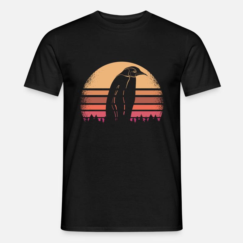 Pinguin - Männer T-Shirt - Schwarz