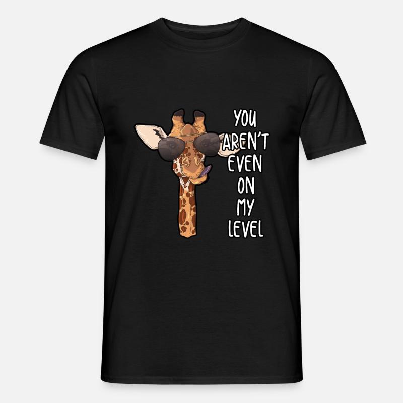 Giraffe Tier Tiere - Männer T-Shirt - Schwarz