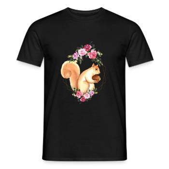 squirrel - Men's T-Shirt - black - Front - AI Model Male 178 light (178cm)