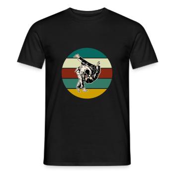 Judo combattant Judoka - T-shirt homme - noir - Devant - AI Model Male 178 light (178cm)