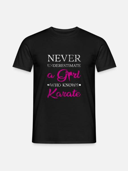 Karate Mädchen - Männer T-Shirt - Schwarz