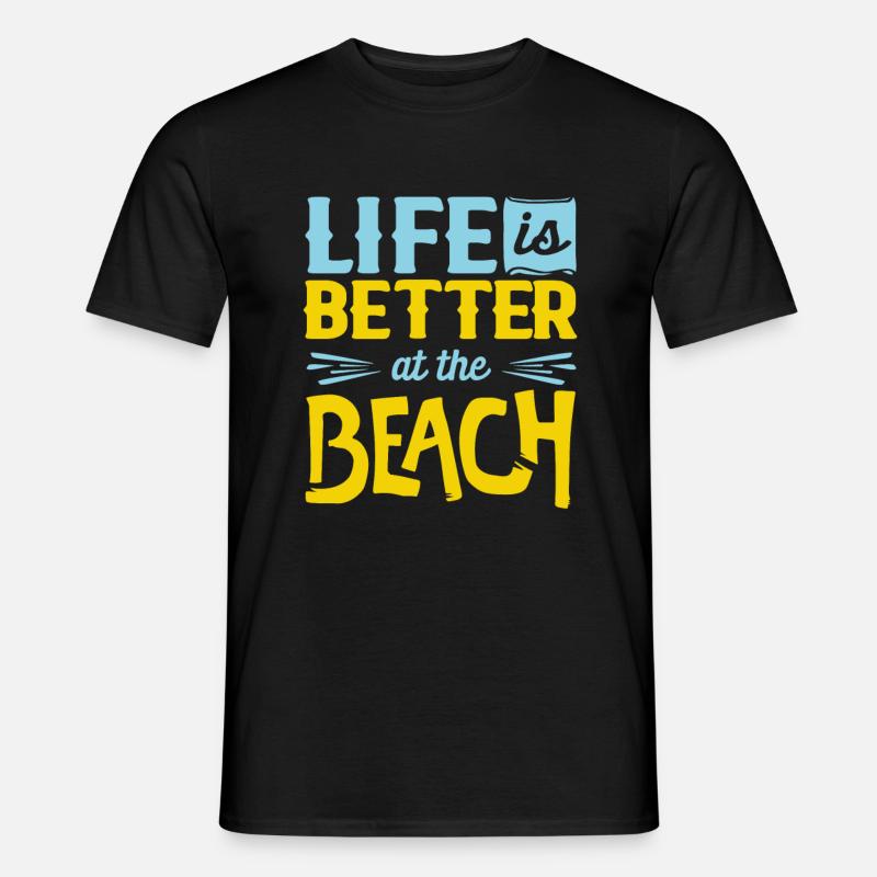 Strand - Männer T-Shirt - Schwarz